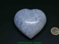 Calcite Bleue - Coeur à Poser