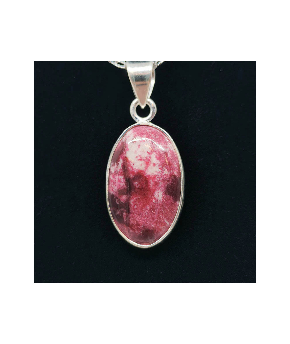 Thulite - Pendentif Serti Argent