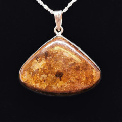 Bronzite - Pendentif Serti Argent