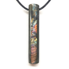 Labradorite - Pendentifs pierres percées Tubes