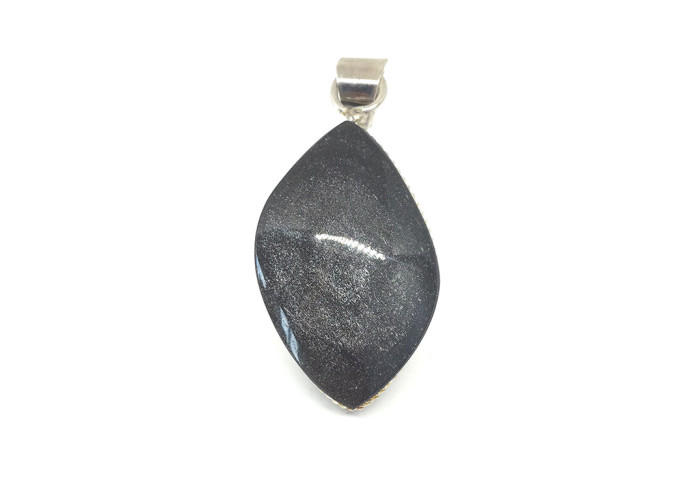 Obsidienne argentée - Pendentifs Cerclé - Bélière Argentée