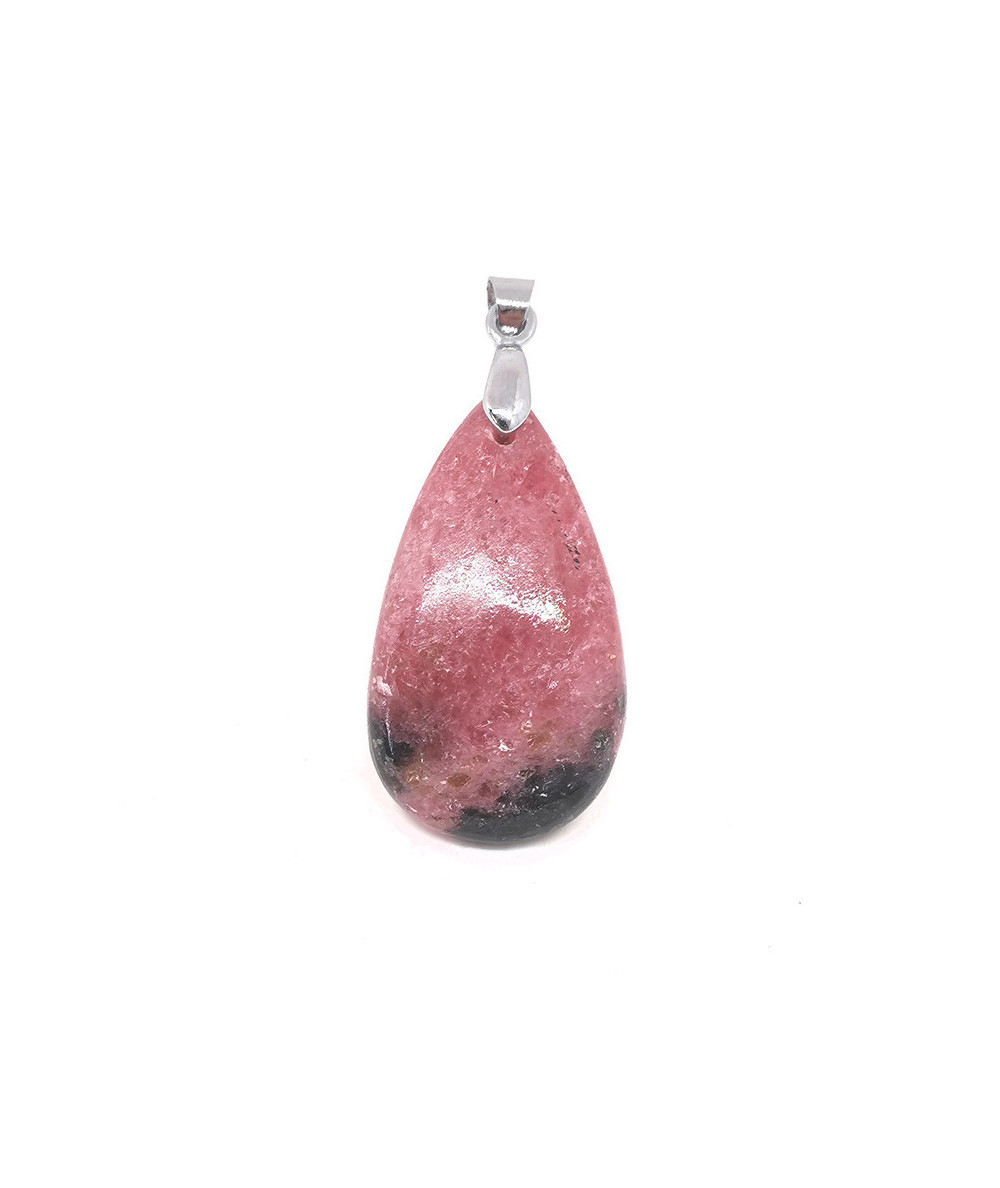 Rhodonite - Pendentif Cabochon & Bélière