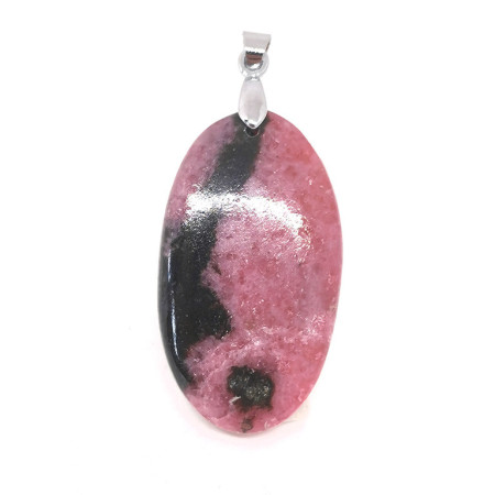 Rhodonite - Pendentif Cabochon & Bélière