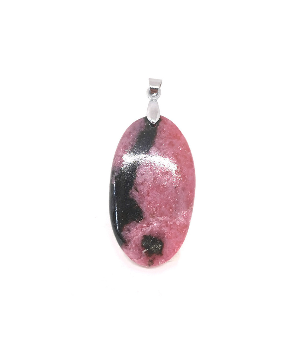 Rhodonite - Pendentif Cabochon & Bélière