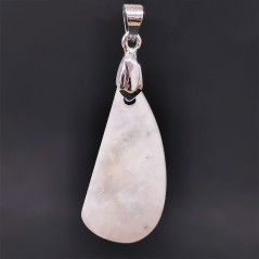 Labradorite Blanche - Pendentif Bélière - Cabochon