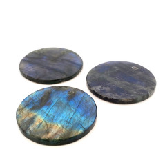 Labradorite - Pendentif Pierre Percée - Pierre Plate