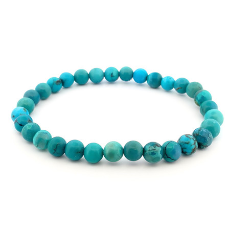 Turquoise - Bracelets Boules 6 mm