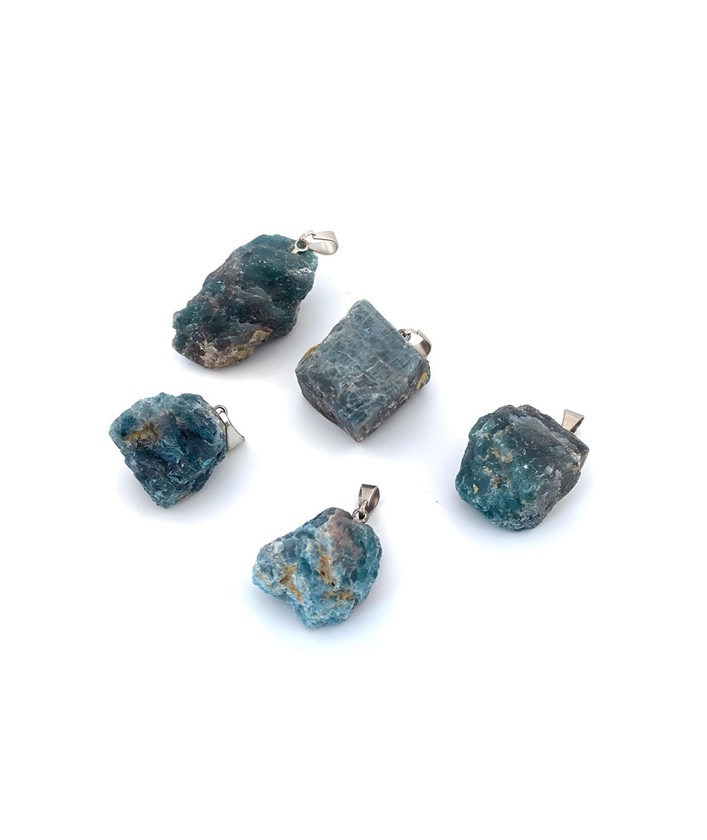 Apatite bleue - Pendentif Pierre Brute