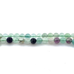 Fluorite (Fluorine) - Fil de Perles - Perles 6 mm