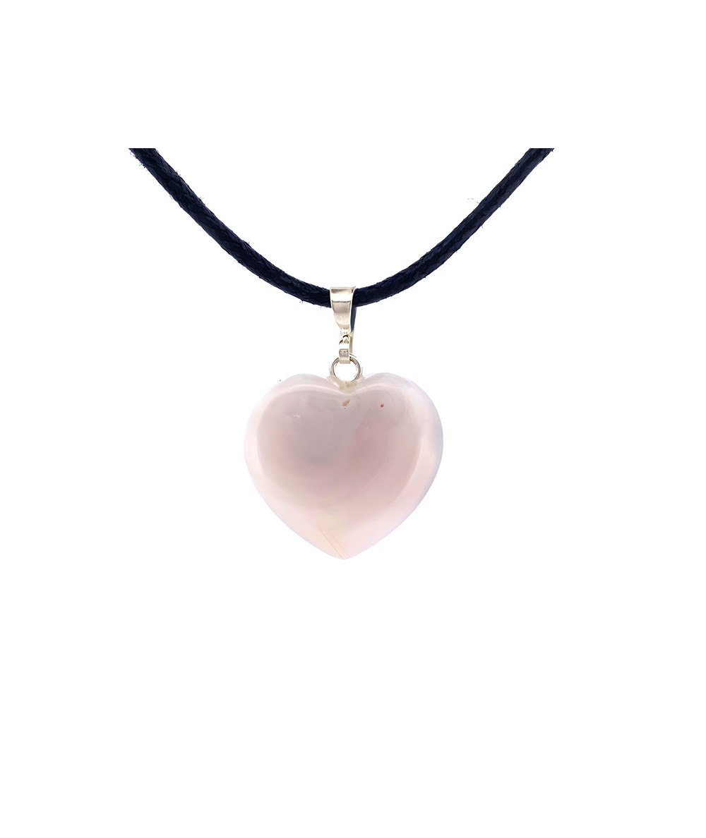 Agate Botswana - Pendentif Coeur