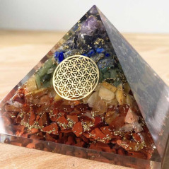 7 Chakras - Orgonite Pyramide