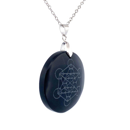 Obsidienne Noire - Pendentif Métatron