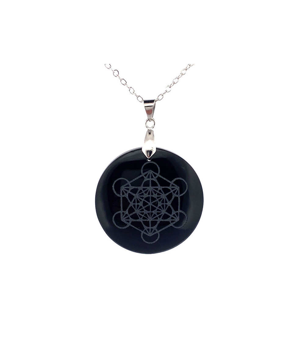 Obsidienne Noire - Pendentif Métatron