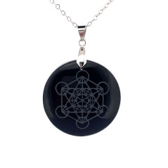 Obsidienne Noire - Pendentif Métatron