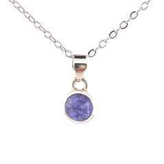 Tanzanite (Zoïsite Bleue) - Pendentif Serti Argent