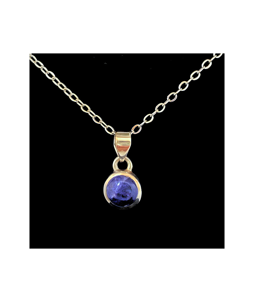 Tanzanite (Zoïsite Bleue) - Pendentif Serti Argent