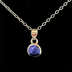 Tanzanite (Zoïsite Bleue) - Pendentif Serti Argent