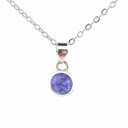 Tanzanite (Zoïsite Bleue) - Pendentif Serti Argent