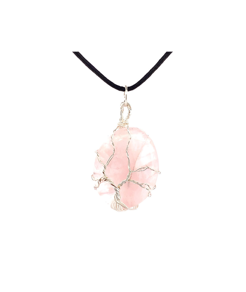 Quartz Rose - Pendentif Cabochon Artisanal