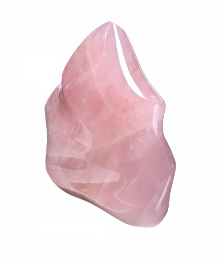 image de forme flamme en quartz rose