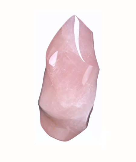 image de forme flamme en quartz rose