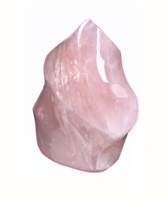 image de forme flamme en quartz rose