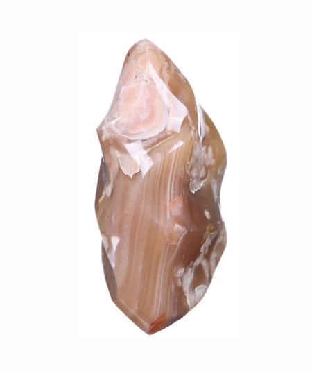 image de flamme polie en agate fleur