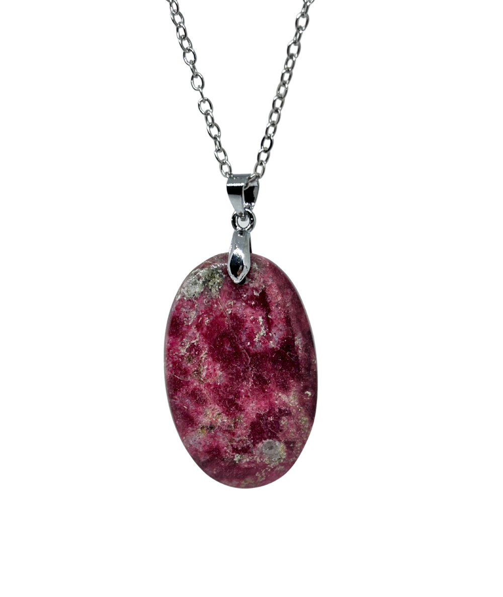 Thulite - pendentif bélière