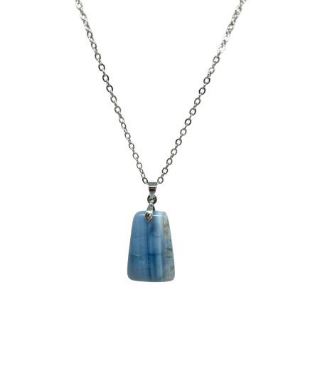 Opale bleue - pendentif bélière