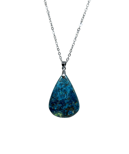 azurite pendentif bélière