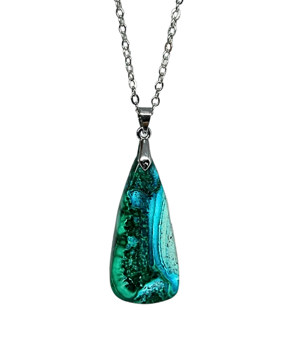 Chrysocolle et Malachite - Pendentif Bélière