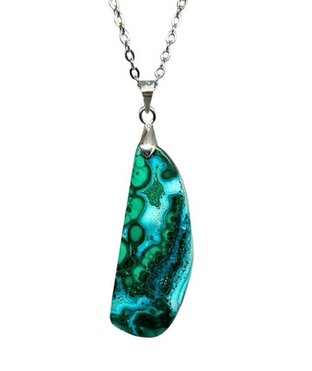 Chrysocolle et Malachite - Pendentif Bélière