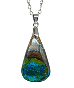 Azurite-Dioptase - Pendentif Bélière